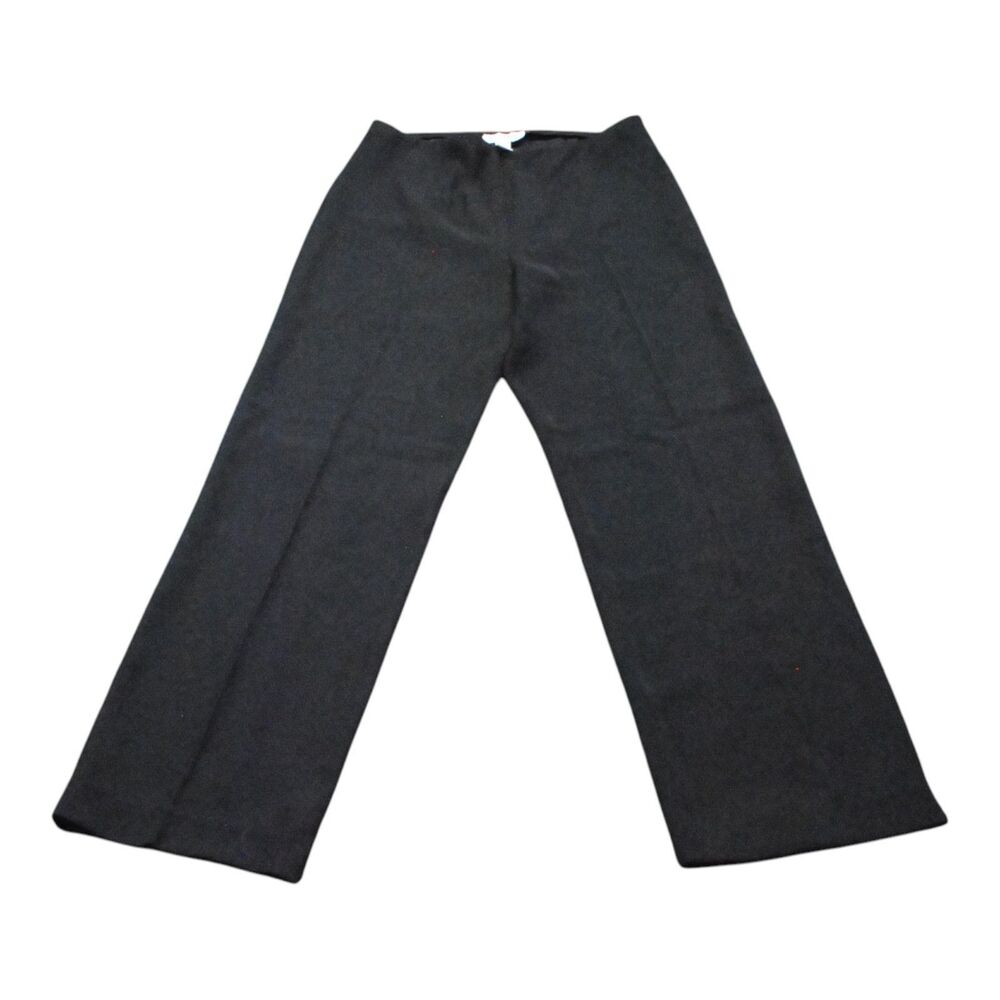 Joseph Ribkoff Pants Womens 12 High Waisted Flared Wide Leg Pants Black Zip Up